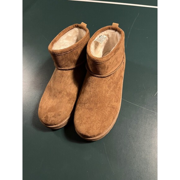 Women’s Sonoma SO Goods For Life Boots Sz 9 Brown Tan Fleece Lined High Winter - Picture 1 of 9